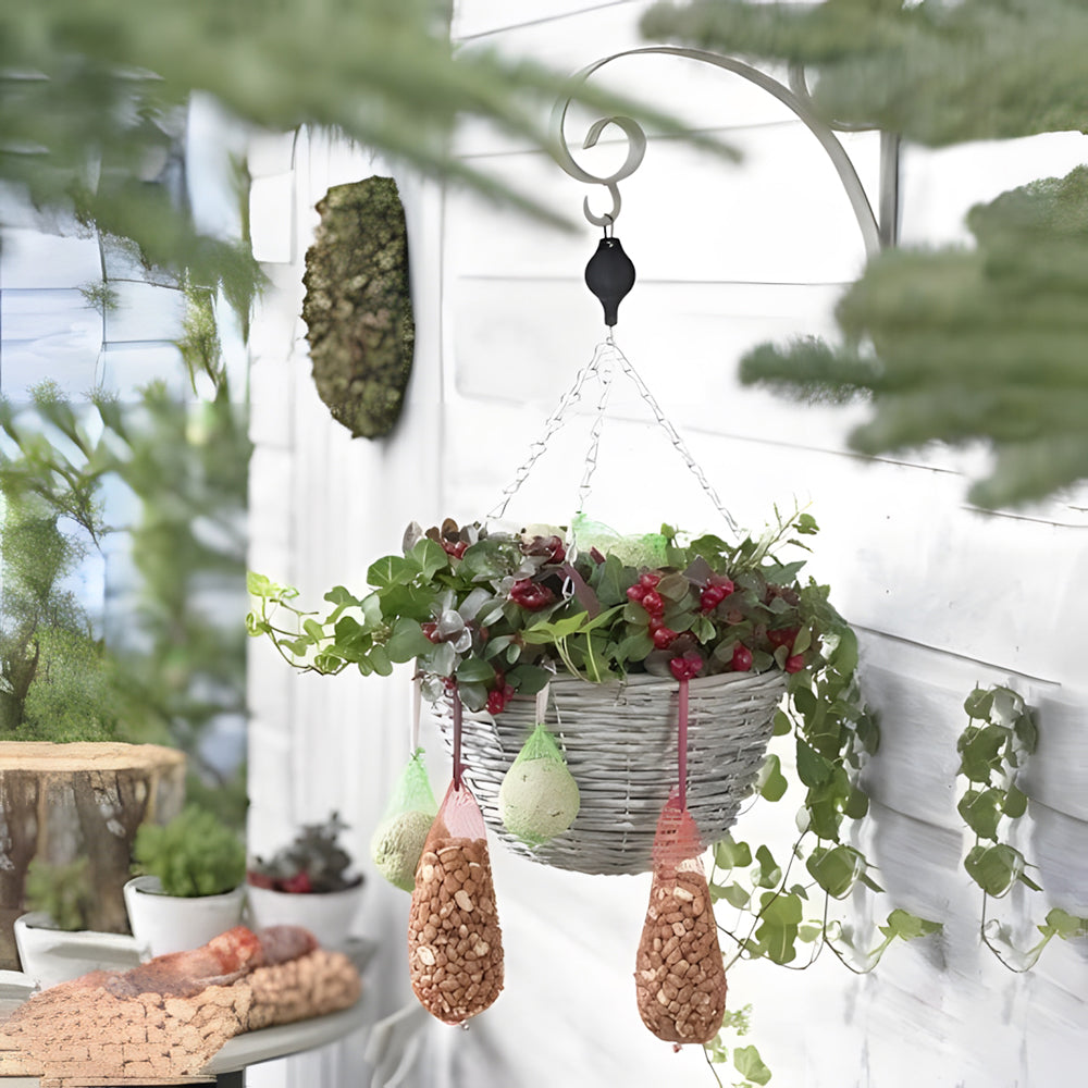 🌳Ensemble de poulies de jardin pour suspensions, pots et mangeoires à oiseaux