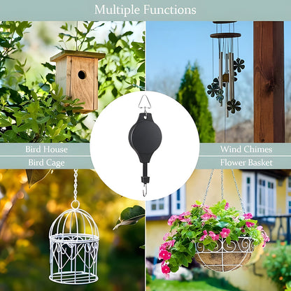 🌳Ensemble de poulies de jardin pour suspensions, pots et mangeoires à oiseaux