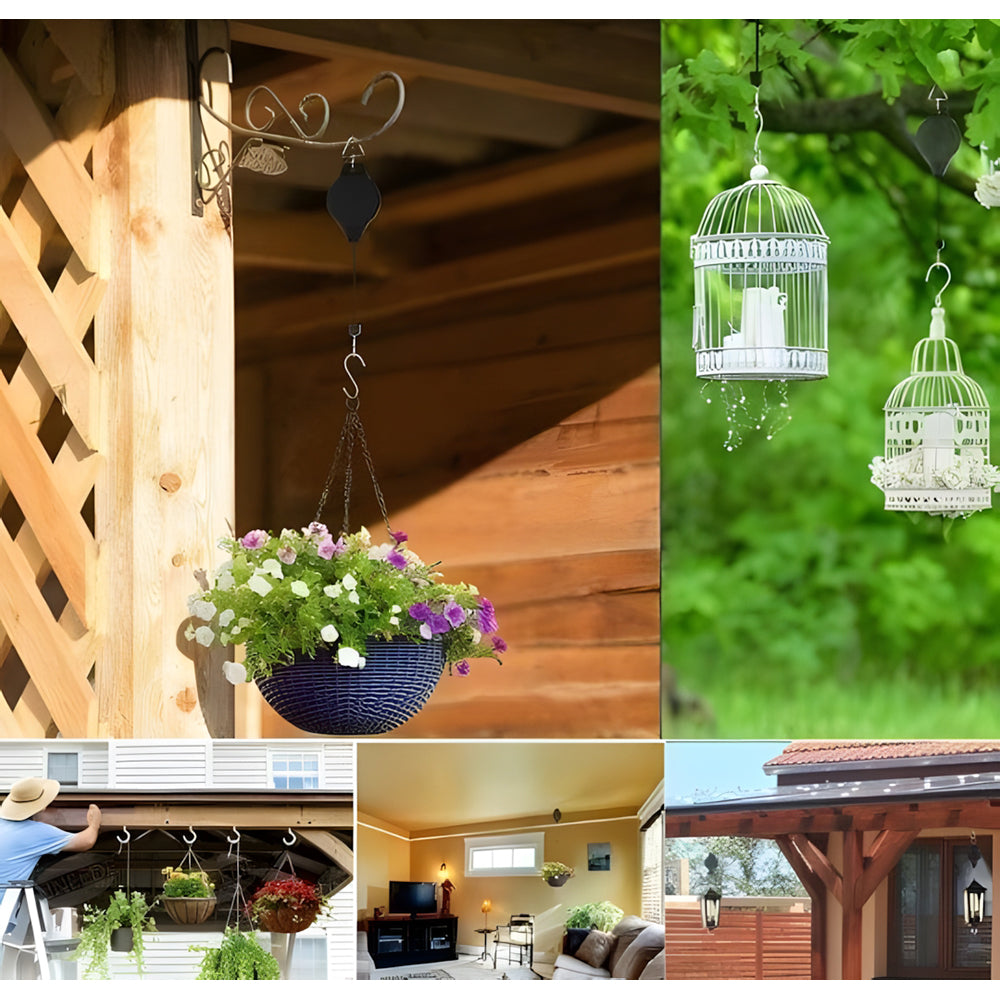 🌳Ensemble de poulies de jardin pour suspensions, pots et mangeoires à oiseaux