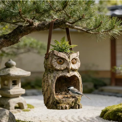 🧙‍♀️Mangeoire pour oiseaux de jardin Sorcière en méditation