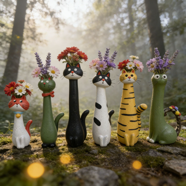 🔥DERNIER JOUR : -57 % sur ce vase chat original fabriqué à la main 😻