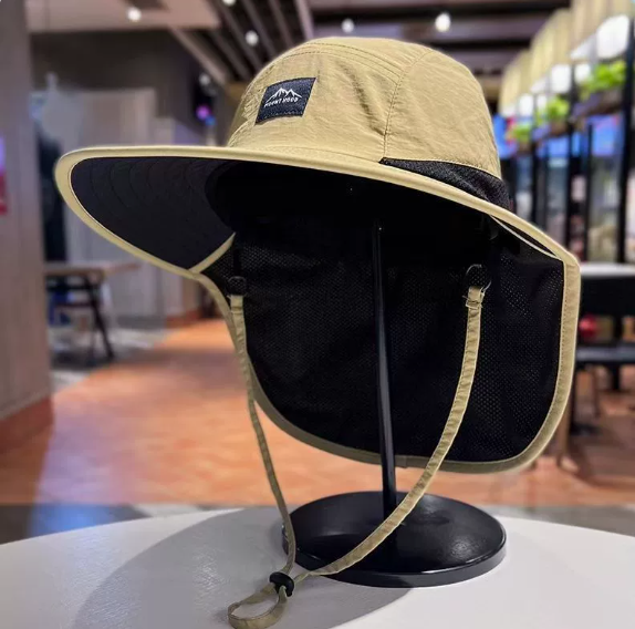 Chapeau de protection solaire d'extérieur - Chapeau de pêcheur d'été unisexe avec protège-nuque | Résistant aux UV, style parent-enfant |Idéal pour le camping et la randonnée