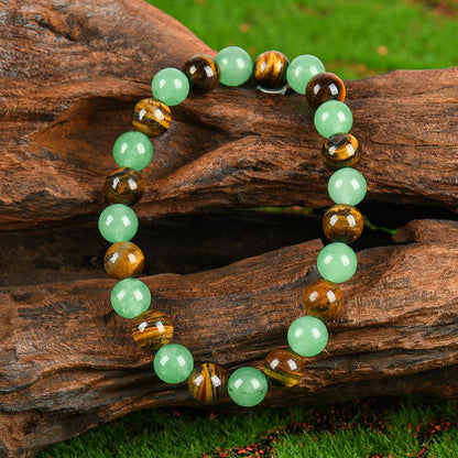 🔥Bracelet d’attraction de l’argent avec aventurine verte et œil-de-tigre
