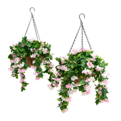 ✈️Livraison gratuite🌺Baskets suspendues en faux crêpe lilas antiradoub pour décoration extérieure🌸✨