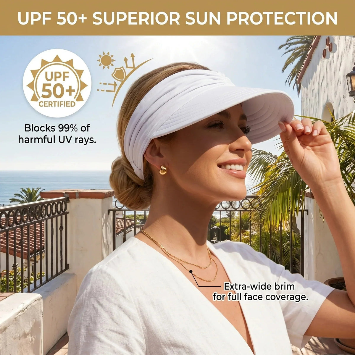 🔥 Vente flash d'été : -50 % 💕👒 Visière anti-UV 50+ avec maintien pour queue de cheval
