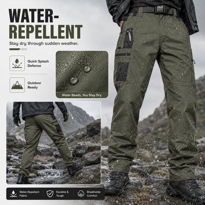 🔥Buy 2 Free Shipping👖Men's Solid Color Camouflage Printed Pocket Zipper Waterproof Tactical Work Pants