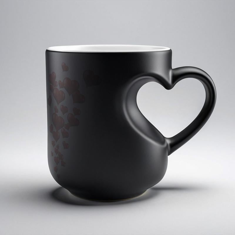 🔥Offre limitée : -52 %✨Mug magique en céramique en forme de cœur qui change de couleur