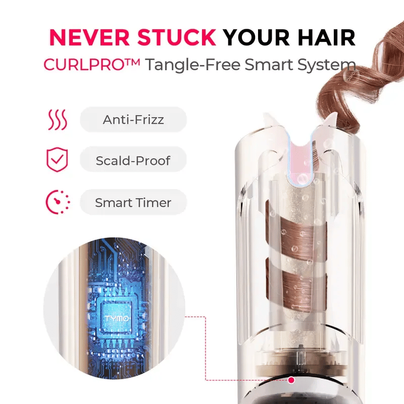 Livraison gratuite 🔥Fer à boucler rotatif automatique - Fer à boucler amélioré à long rouleauau pour cheveux longs