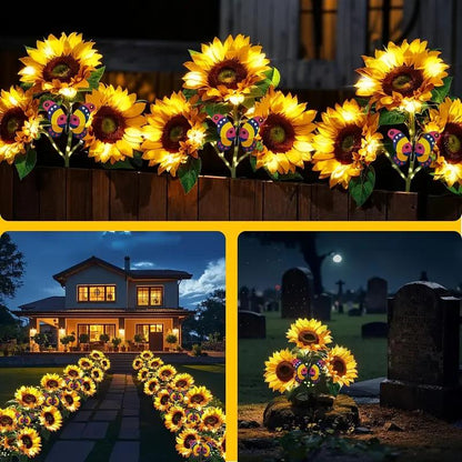 🌻🌞Lampes solaires LED en forme de tournesol pour jardin