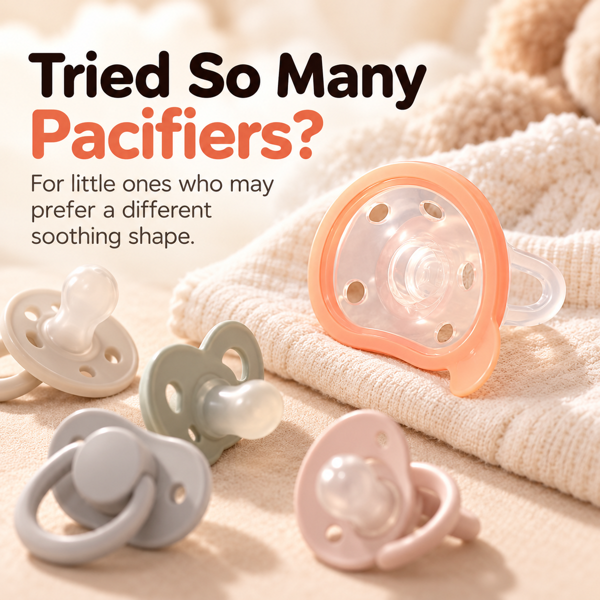🍼 Tétine pour bébé en silicone effet sein – Design doux et flexible pour apaiser les bébés allaités