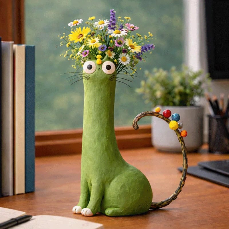 🔥DERNIER JOUR : -57 % sur ce vase chat original fabriqué à la main 😻