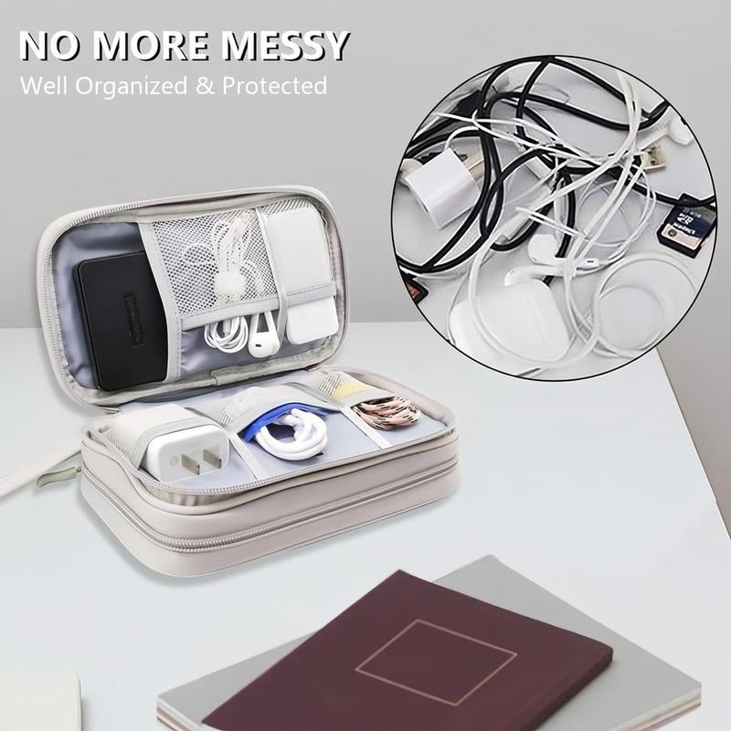 🔥Ne le manquez pas🔥Pochette de rangement pour câbles de voyage, sac de rangement tout-en-un à double couche pour cordons
