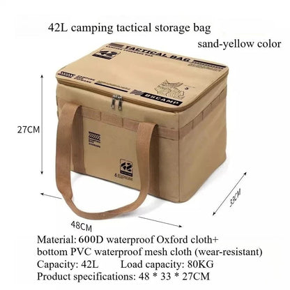 🔥Sac de rangement pliable d’extérieur de grande capacité, imperméable et portable, pour organiser le camping et les pique-niques