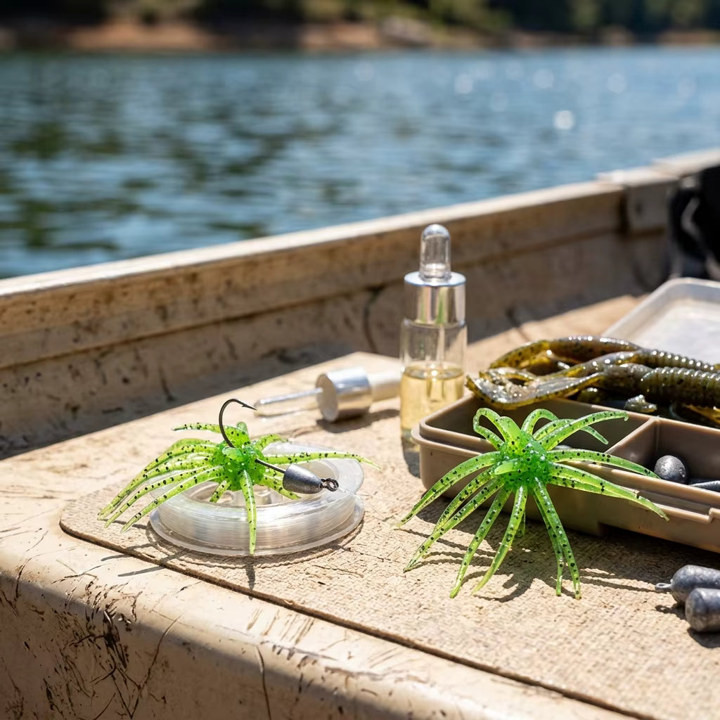20 pièces d’appâts en forme de dés avec créatures pour la pêche du bar