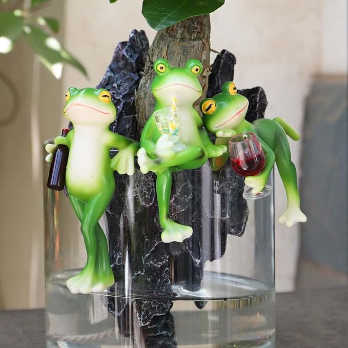 🏆Vente flash⚡Plus de 50 000 VENDUES ! Presque épuisé -✨Figurines de grenouilles en résine, décoration pour jardinière🐸🌿