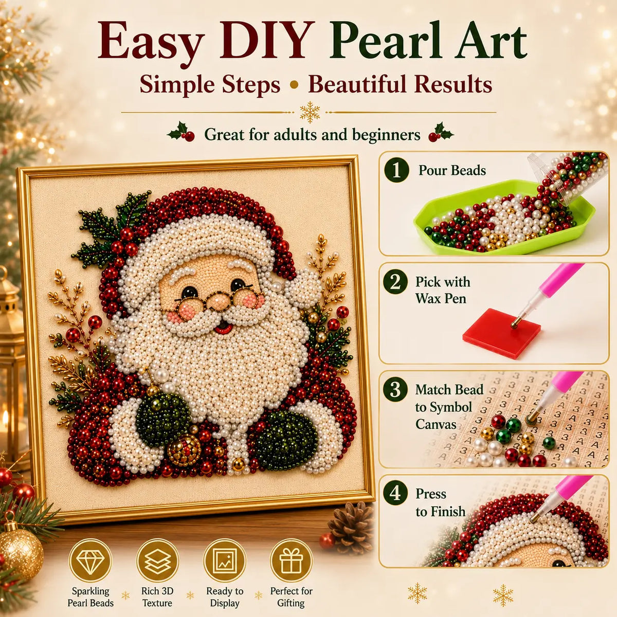 ❤️ Créez des souvenirs magiques : kit d’art en perles 3D à 5 thèmes pour toute la famille 🎨