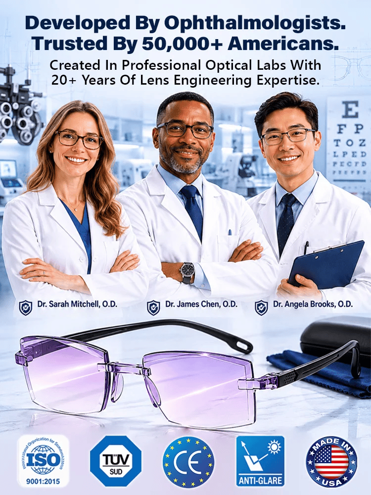 Redécouvrez une vision claire – Lunettes de lecture à zoom intelligent taille diamant