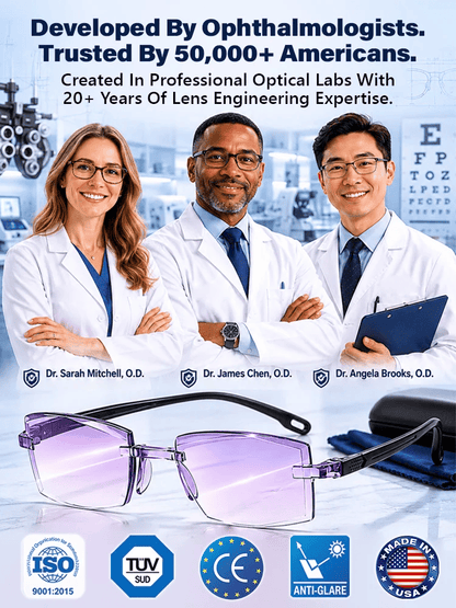Redécouvrez une vision claire – Lunettes de lecture à zoom intelligent taille diamant