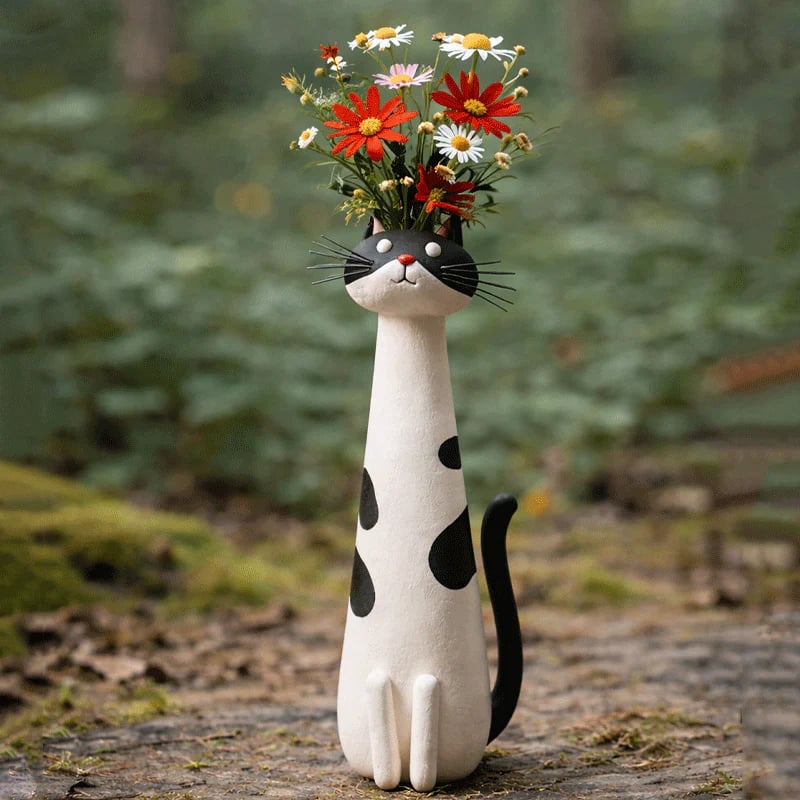 🔥DERNIER JOUR : -57 % sur ce vase chat original fabriqué à la main 😻