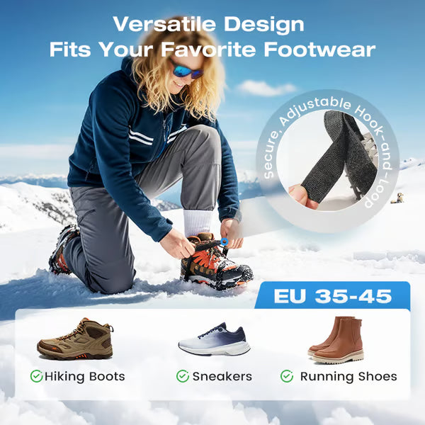 Ensemble de crampons à glace antidérapants et durables pour chaussures