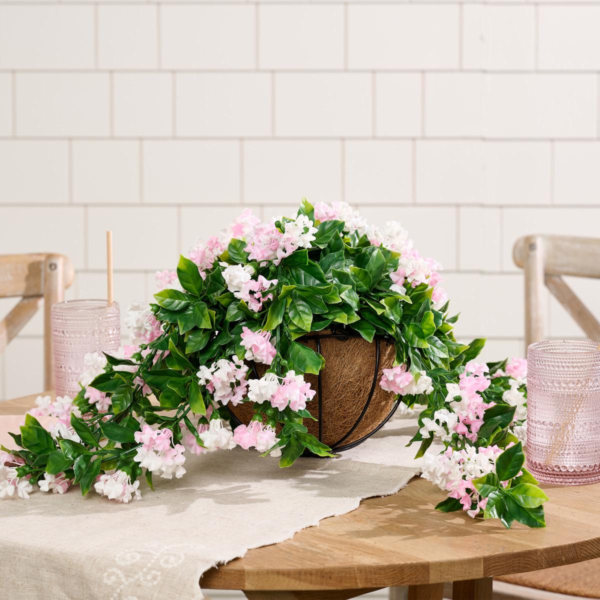 ✈️Livraison gratuite🌺Baskets suspendues en faux crêpe lilas antiradoub pour décoration extérieure🌸✨