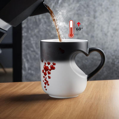 🔥Offre limitée : -52 %✨Mug magique en céramique en forme de cœur qui change de couleur