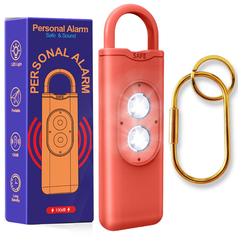 L'alarme personnelle originale pour femmes, avec gyrophare et porte-clés, disponible en plusieurs couleurs