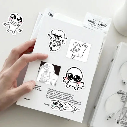 ✨Livre d’autocollants Doodle Meme - 460 autocollants dessinés à la main pour le bullet journal, exprimez votre humeur et les tendances du web