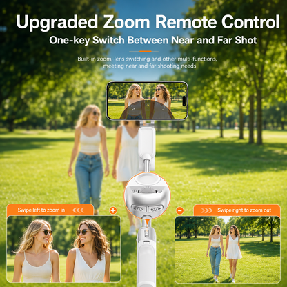 📸 4-in-1 Magnetic Phone Camera Grip – Selfie Stick, Tripod & Zoom Control