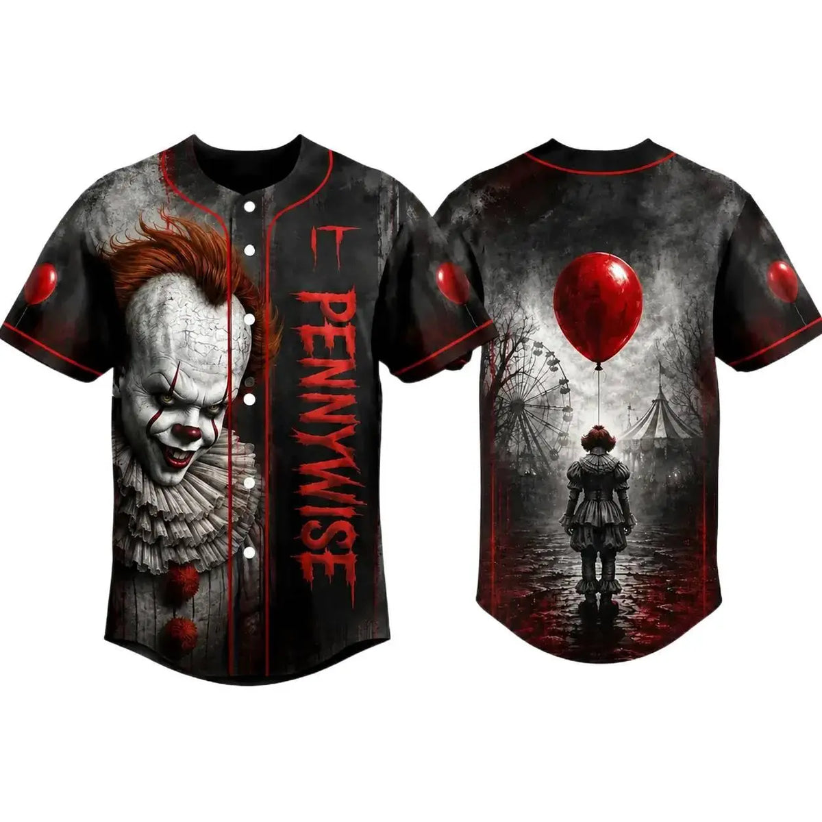Maillot de baseball horreur slasher, T-shirt avec des personnages de films d’horreur classiques, Uniforme d’Halloween pour une équipe effrayante, Déguisements pour soirée d’Halloween, Cadeaux d’Halloween