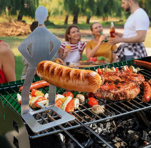 🍖Farceur de plein air Support à saucisses pour barbecue en acier inoxydable - 1 acheté, 1 offert