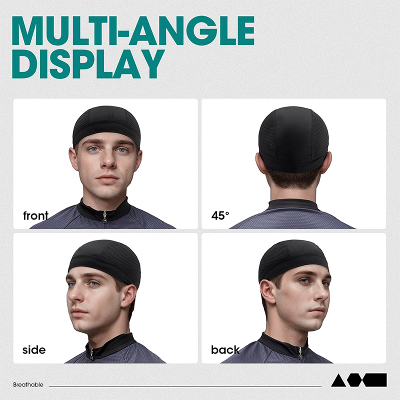 🧢 Lot de 2 sous-casques respirants pour homme | Bandeau léger évacuant la transpiration et sous-casque pour le cyclisme, la course à pied et la moto