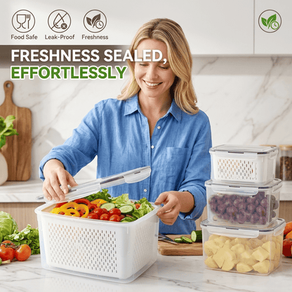 🍓 Récipients de conservation pour réfrigérateur – Gardez vos fruits frais