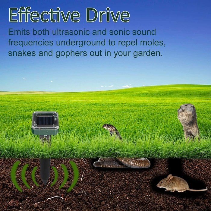 🌱🏡Répulsif solaire pour souris, taupes, serpents et rongeurs nuisibles