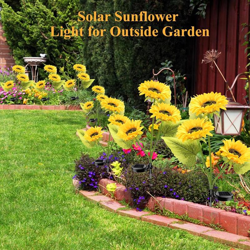 🌻🌞Lampes solaires LED en forme de tournesol pour jardin