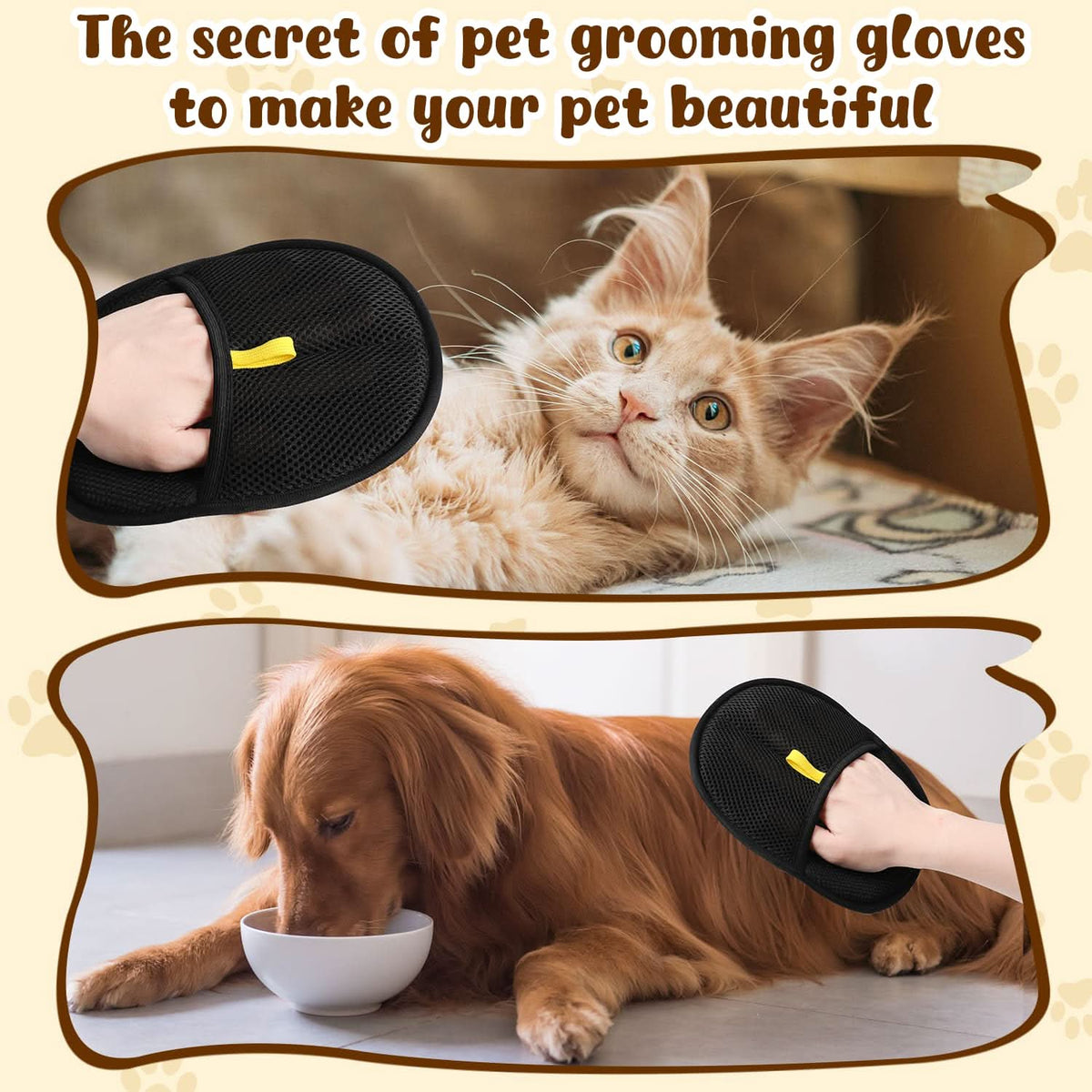 🔥Technologie de pointe🔥🐾🧤 Gants électrostatiques pour enlever les poils d’animaux – Efficaces des deux côtés, en silicone doux et lavables/réutilisables (Polyvalents pour la maison et la voiture) !