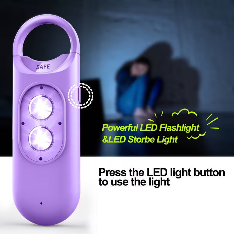 L'alarme personnelle originale pour femmes, avec gyrophare et porte-clés, disponible en plusieurs couleurs