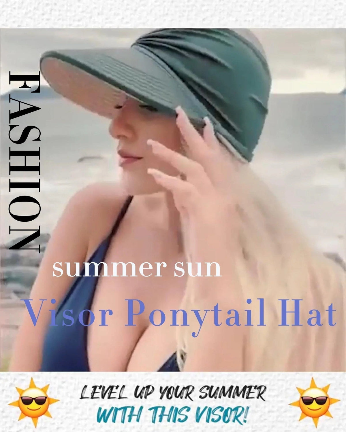 🔥 Vente flash d'été : -50 % 💕👒 Visière anti-UV 50+ avec maintien pour queue de cheval