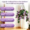 ✈️Livraison gratuite🌺Baskets suspendues en faux crêpe lilas antiradoub pour décoration extérieure🌸✨