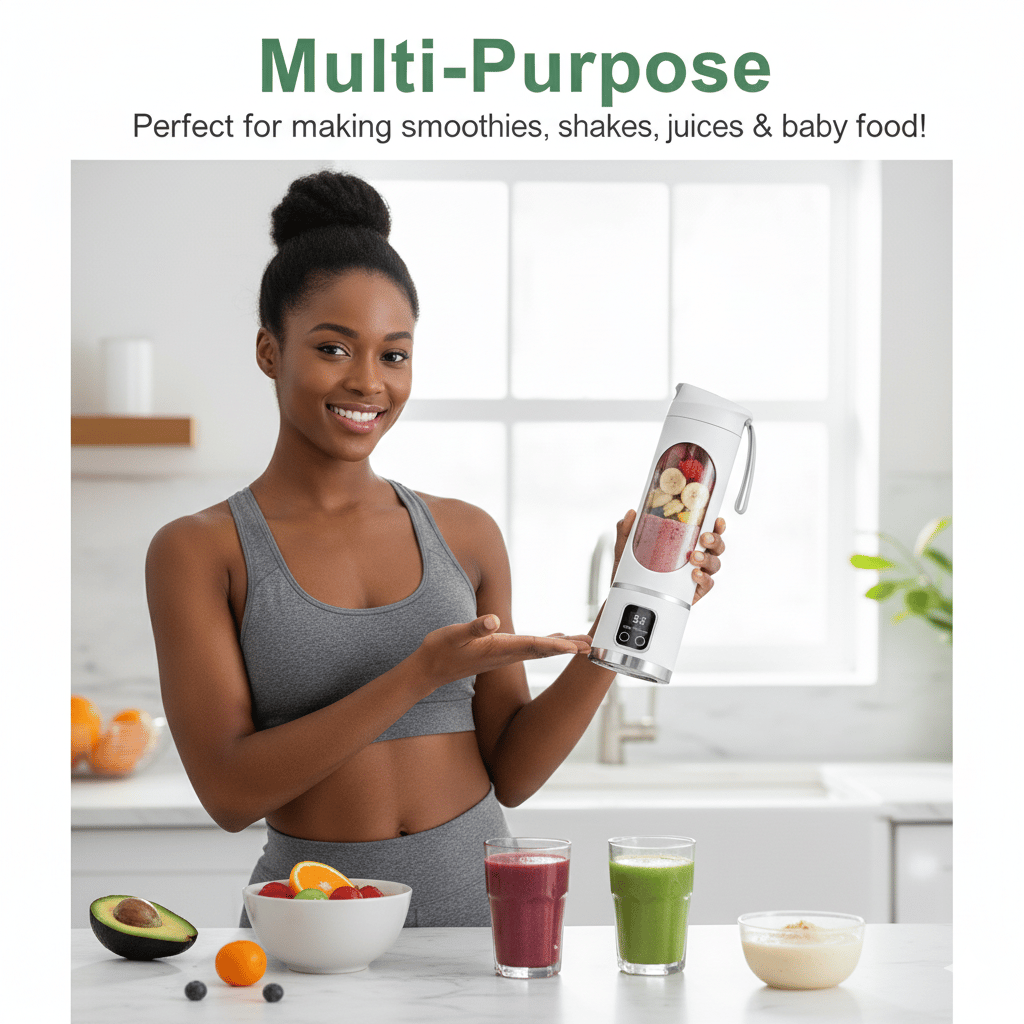LIVRAISON GRATUITE🔥🔥Le blender portable ultime – rechargeable par USB et compact pour des smoothies partout avec vous