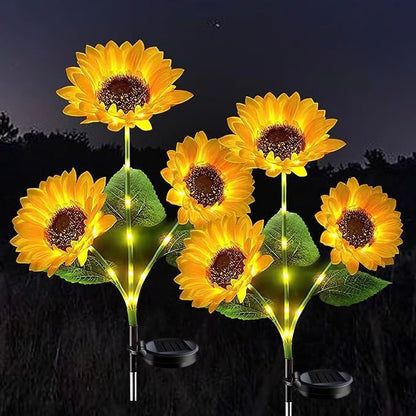 🌻🌞Lampes solaires LED en forme de tournesol pour jardin
