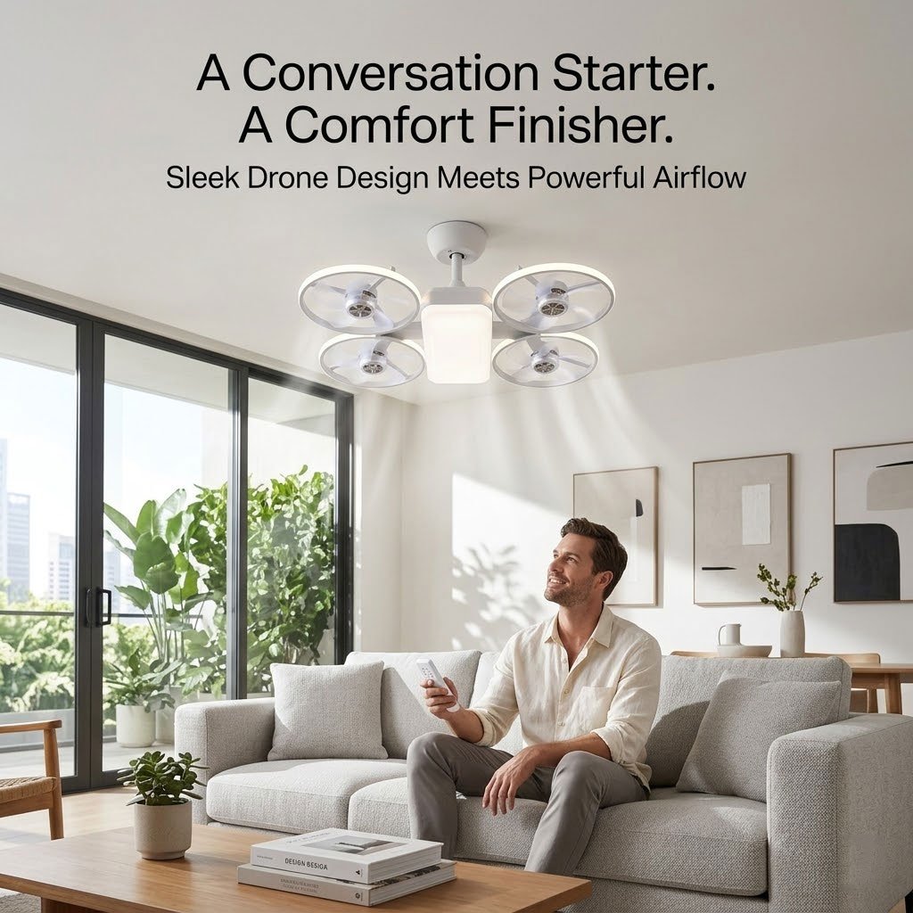 💡Plafonnier ventilateur LED inspiré des drones
