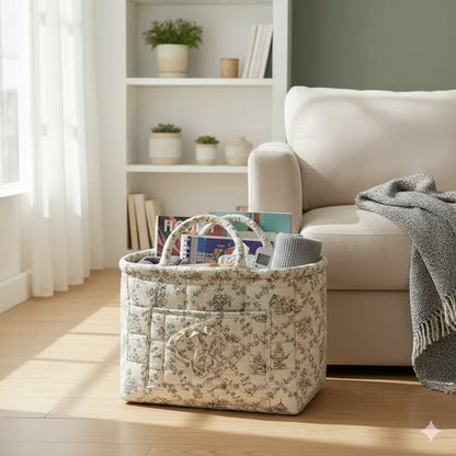 🚗Multi-Purpose Fabric Car Storage Basket with Handle | Foldable & Washable