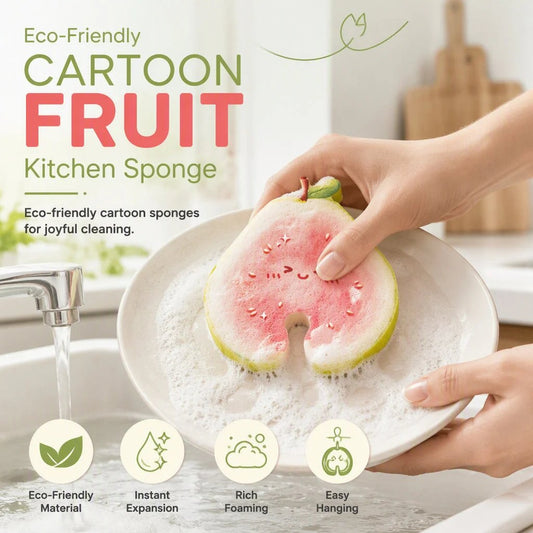 🥗✨Brosse éponge de vaisselle mignonne en forme de fruit🧴🍲