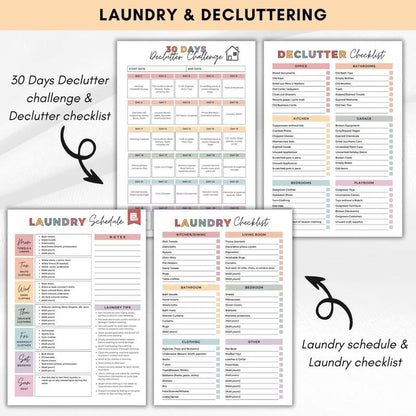 Dernier jour de la promotion -59 % ! ⏰ Kit de nettoyage et d'organisation pour TDAH - Planificateur de tâches ménagères
