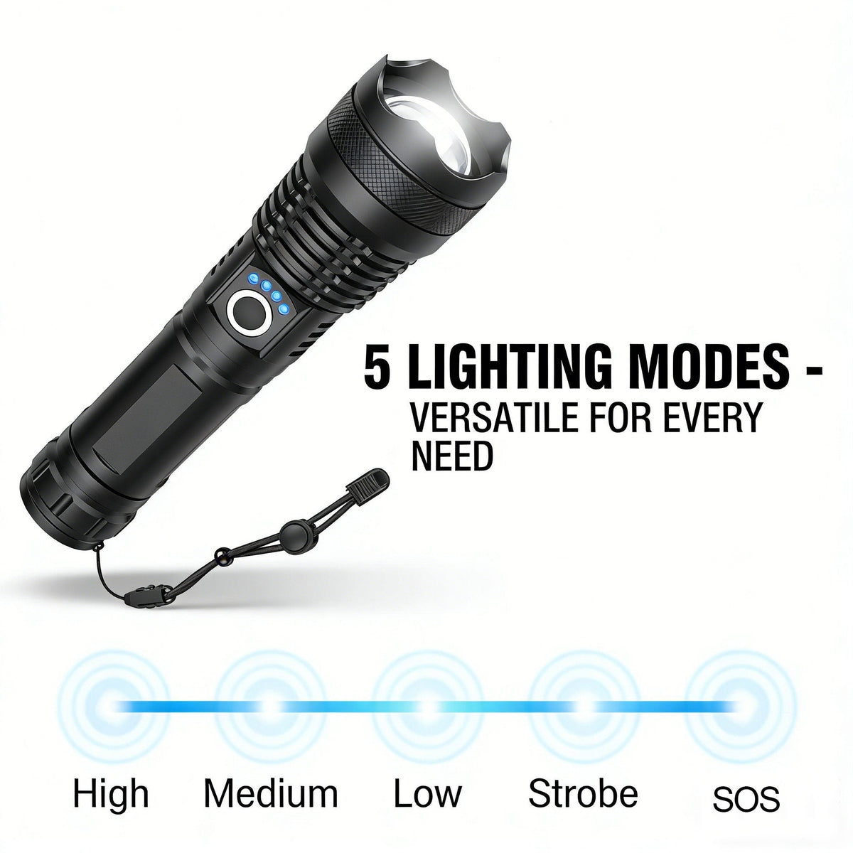 ✨Lampe torche LED rechargeable - Haute luminosité, étanche, ultra-puissante pour les urgences