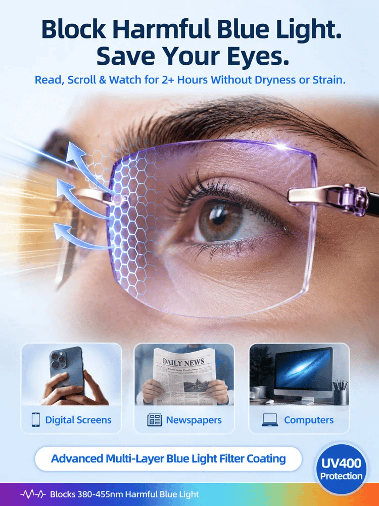 Redécouvrez une vision claire – Lunettes de lecture à zoom intelligent taille diamant