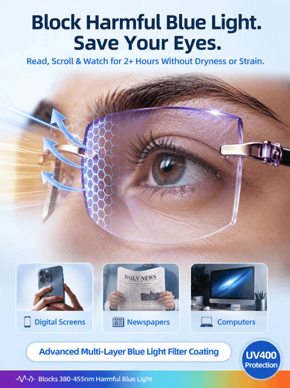 Redécouvrez une vision claire – Lunettes de lecture à zoom intelligent taille diamant