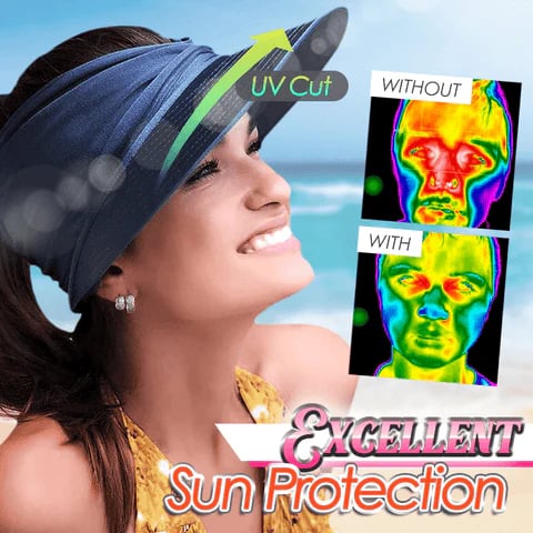 🔥 Vente flash d'été : -50 % 💕👒 Visière anti-UV 50+ avec maintien pour queue de cheval