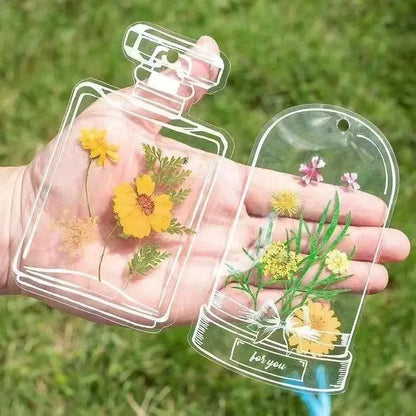 💐🌷40 marque-pages transparents avec fleurs séchées - marque-pages cadeaux à personnaliser